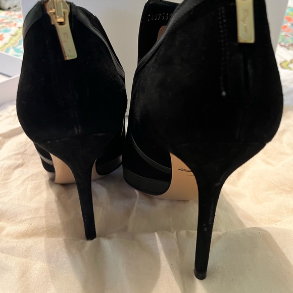 Amazing Ferragamo booties 4 inch heels leather and suede size 38 1/2 - Picture 3 of 5